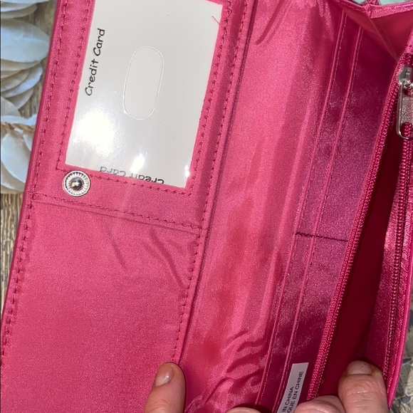 Gorgeous pink leather wallet, NWOT. - Picture 4 of 5